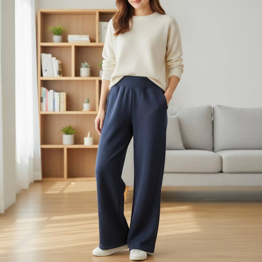 LUMINA mėlynos laisvalaikio kelnės moterims