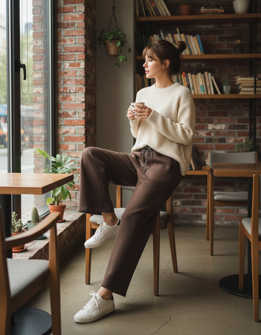 LUMINA rudos laisvalaikio kelnės moterims