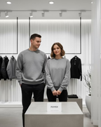 PEPPER UNISEX Dream Grey sweater with fluff 