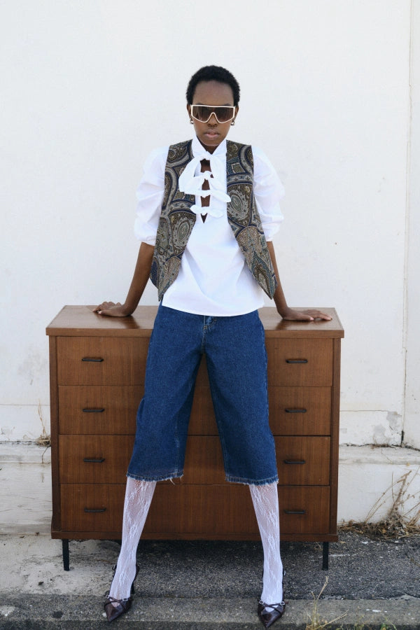 Lumina džinsiniai bermudai moterims