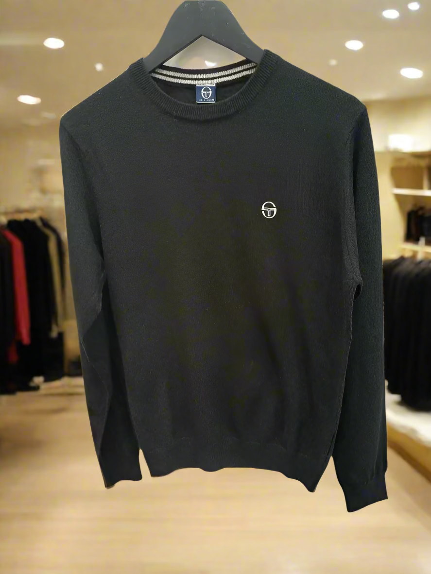 SERGIO TACCHINI juodas megztinis vyrams