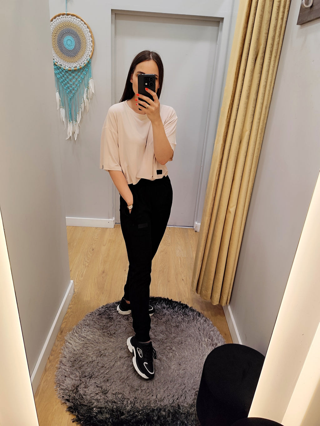 PEPPER crop top kreminiai marškinėliai moterims