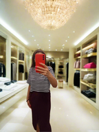 PEPPER White & Blue Pique crop top  marškinėliai moterims