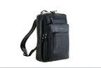 Pierre Cardin black leather backpack for men