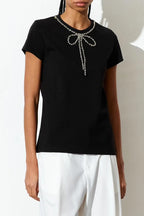 LUMINA juodi marškinėliai moterims