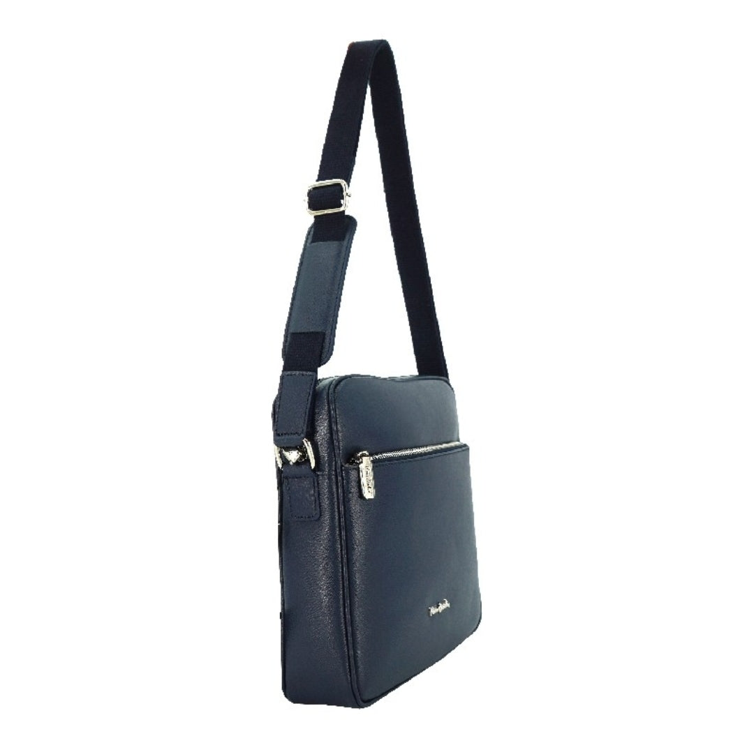 Pierre Cardin black genuine leather handbag for men