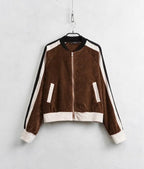 Lumina rudas veliūrinis džemperis