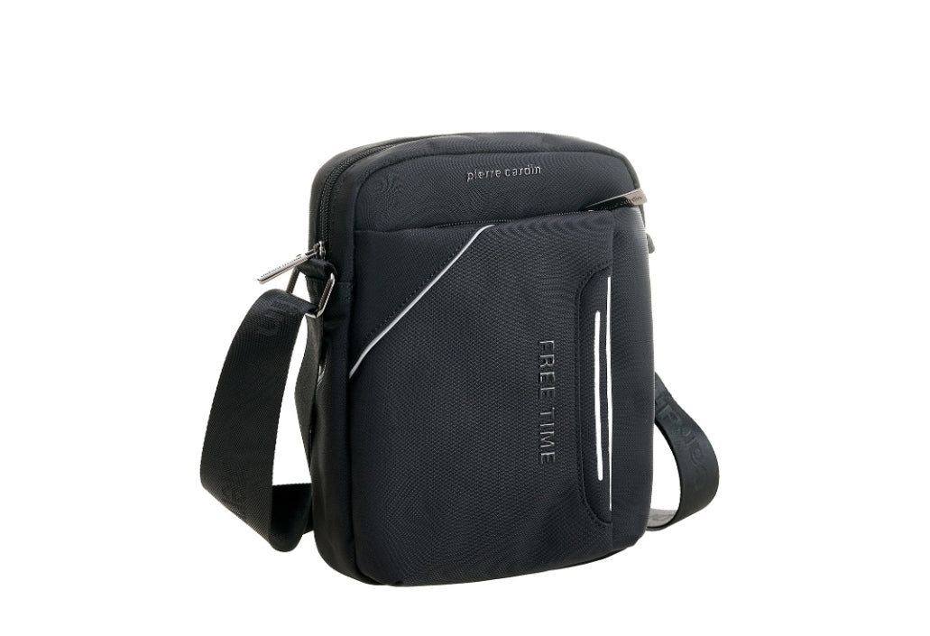 Pierre Cardin black eco leather handbag for men