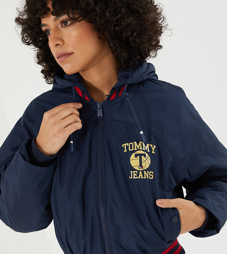 TOMMY JEANS striukė moterims su gobtuvu