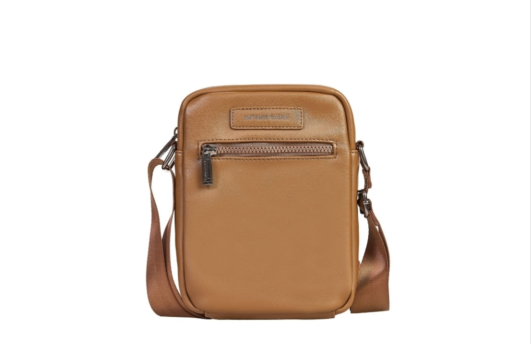 Antonio Basile brown eco leather handbag for men