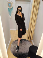 PEPPER Chocolate long sleeve dress for women