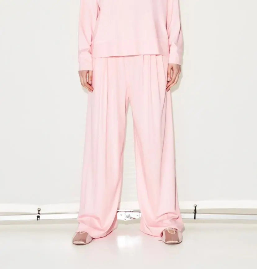 Lumina rožinės laisvalaikio kelnės moterims