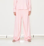 Lumina rožinės laisvalaikio kelnės moterims