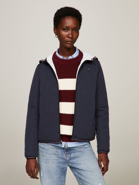 TOMMY HILFIGER reversible jacket for women with hood