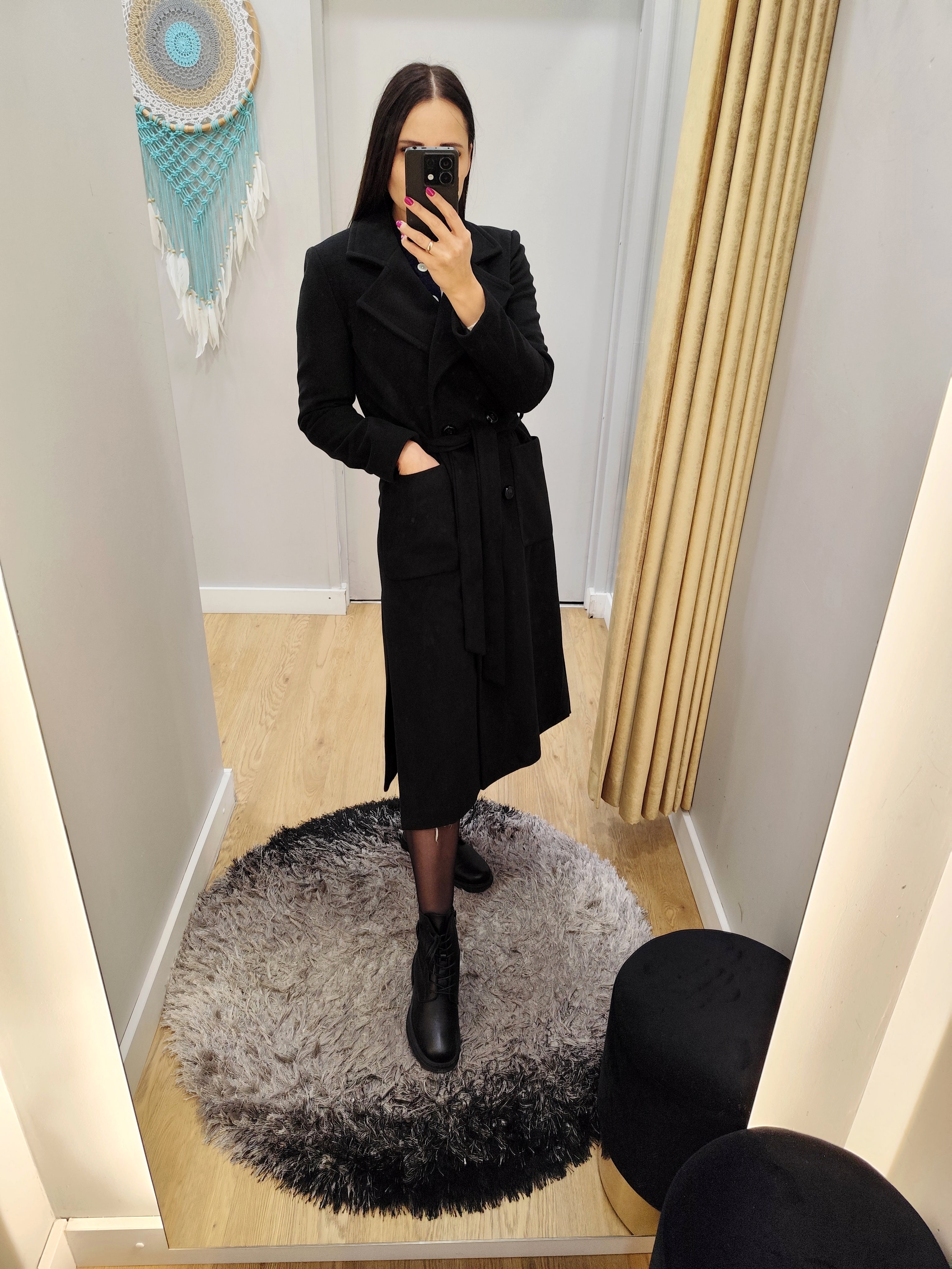 Altamira black coat for women