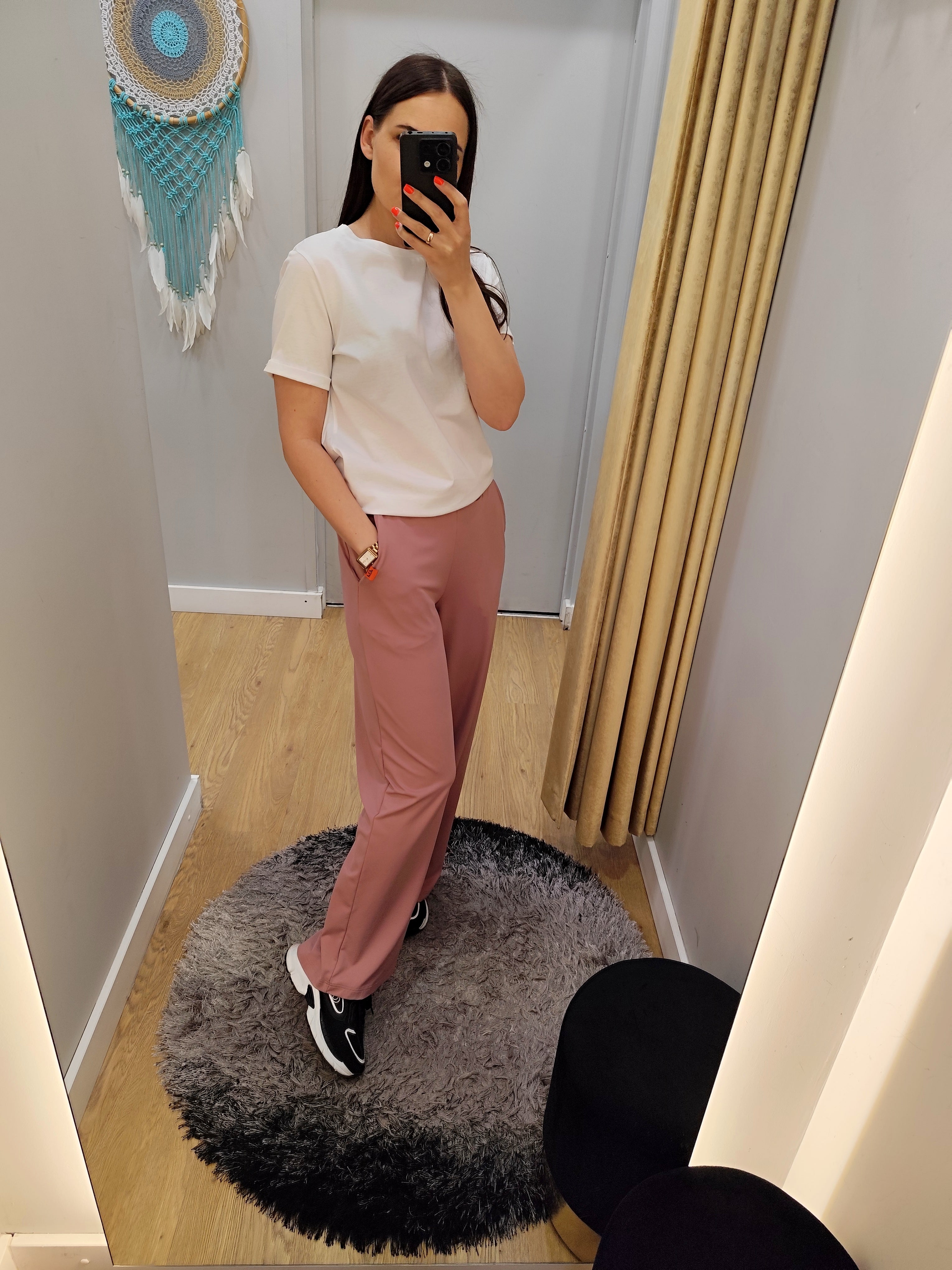 PEPPER Coral platėjančios kelnės moterims