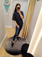 PEPPER Ombre Blue ploni marškinėliai moterims