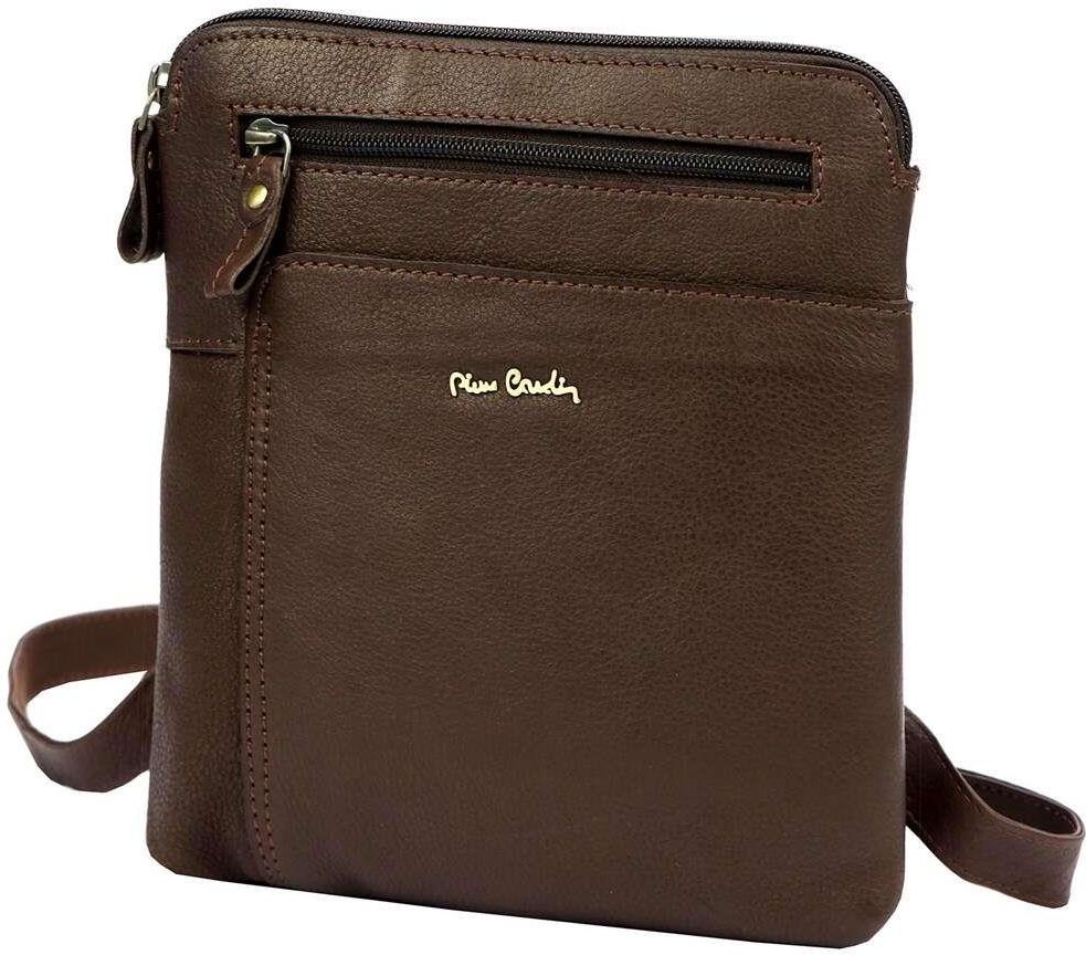 Pierre Cardin brown genuine leather handbag for men