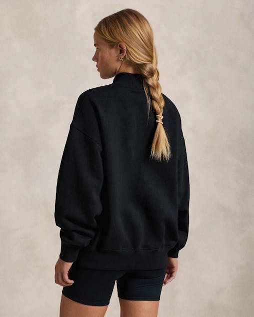 Polo Ralph Lauren juodas džemperis moterims su pūkeliu