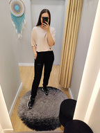 PEPPER crop top kreminiai marškinėliai moterims