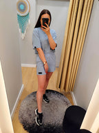 PEPPER mėlyni šortai moterims