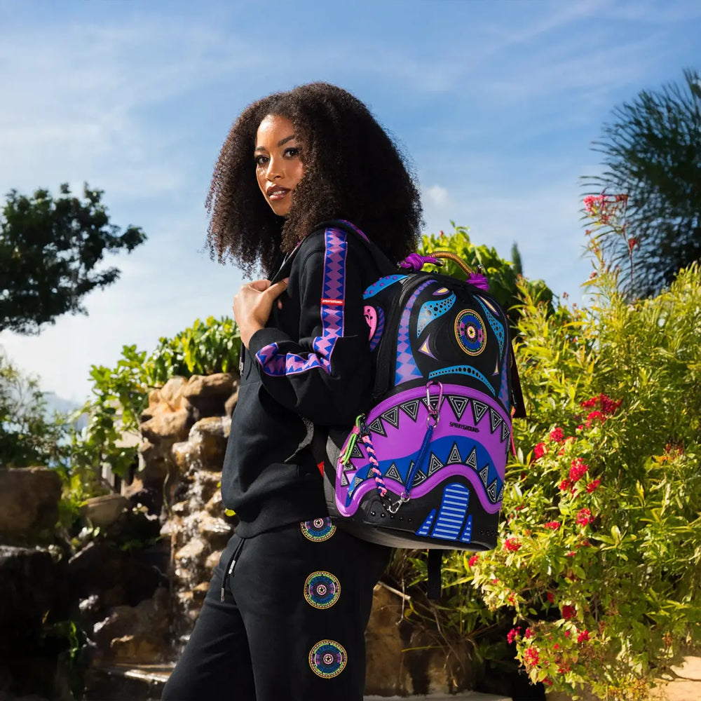 SPRAYGROUND AI Purple Wonderland universal backpack