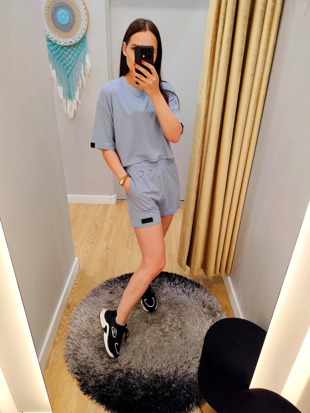 PEPPER mėlyni šortai moterims