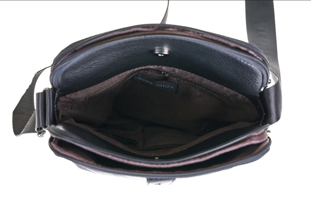 Pierre Cardin black eco leather handbag for men