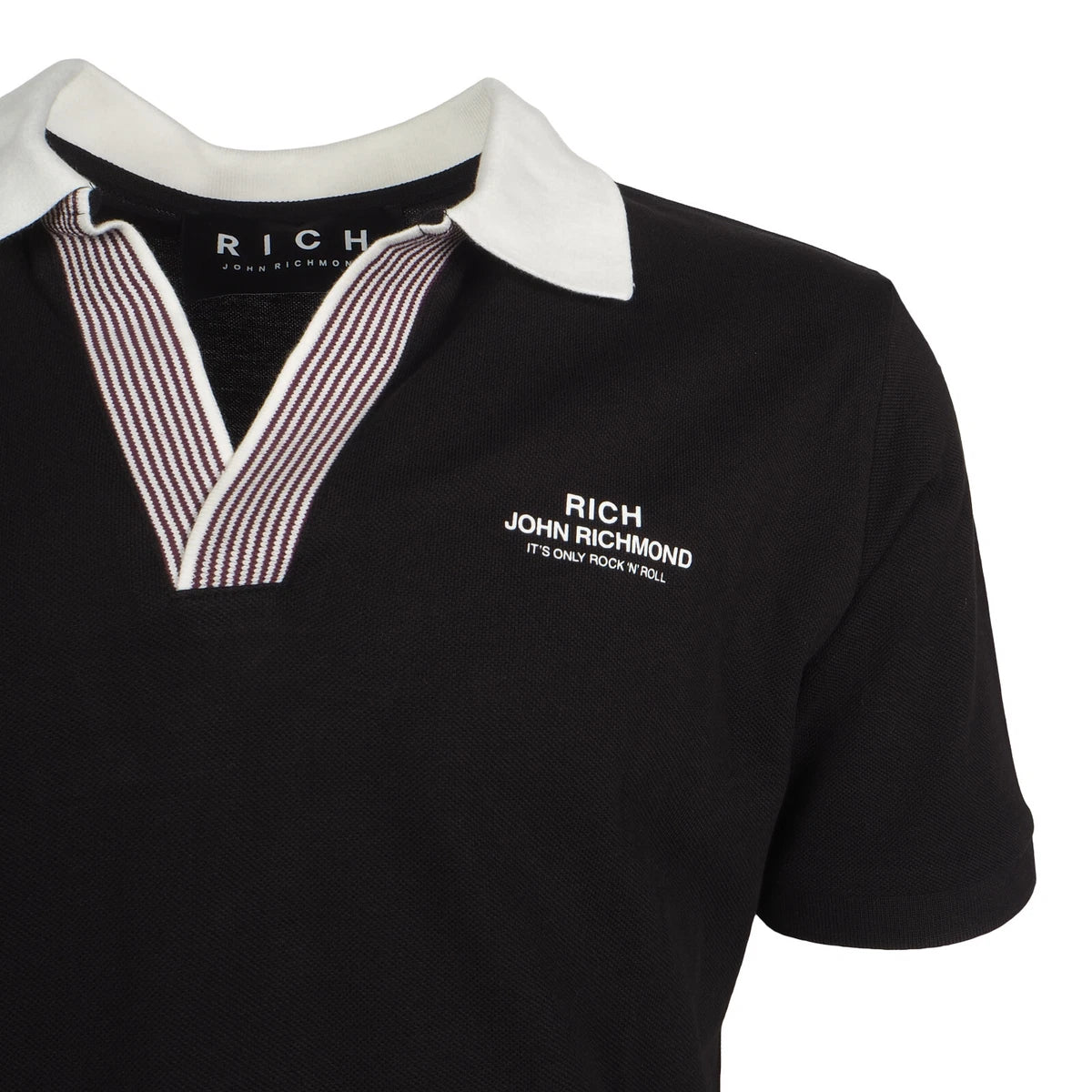 John Richmond juodi polo marškinėliai vyrams