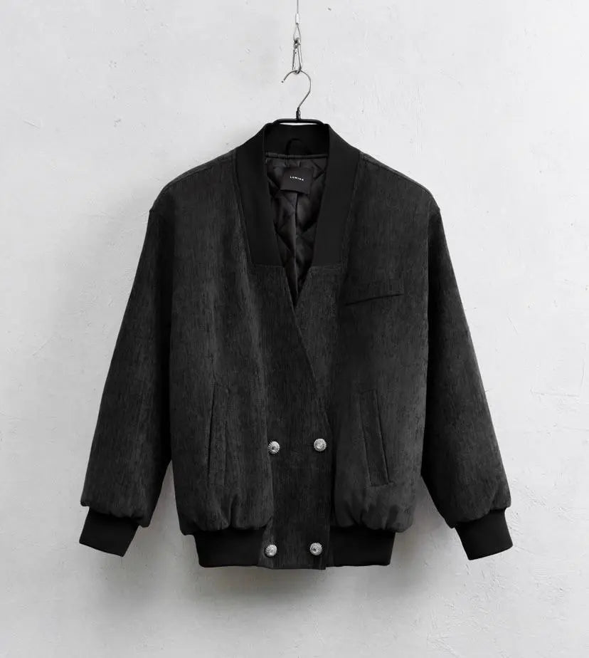 LUMINA juoda bomber striukė moterims