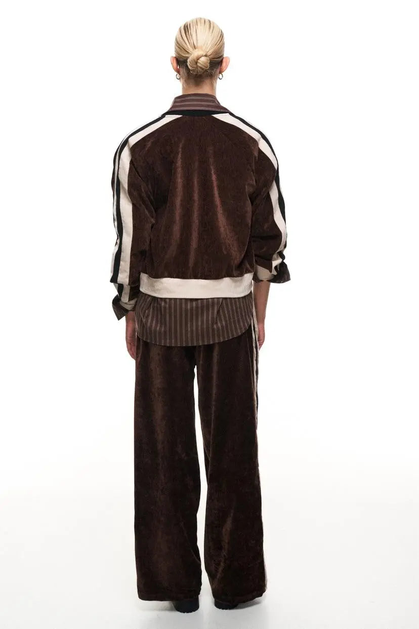 Lumina rudas veliūrinis džemperis