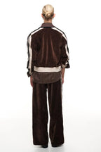 Lumina rudas veliūrinis džemperis