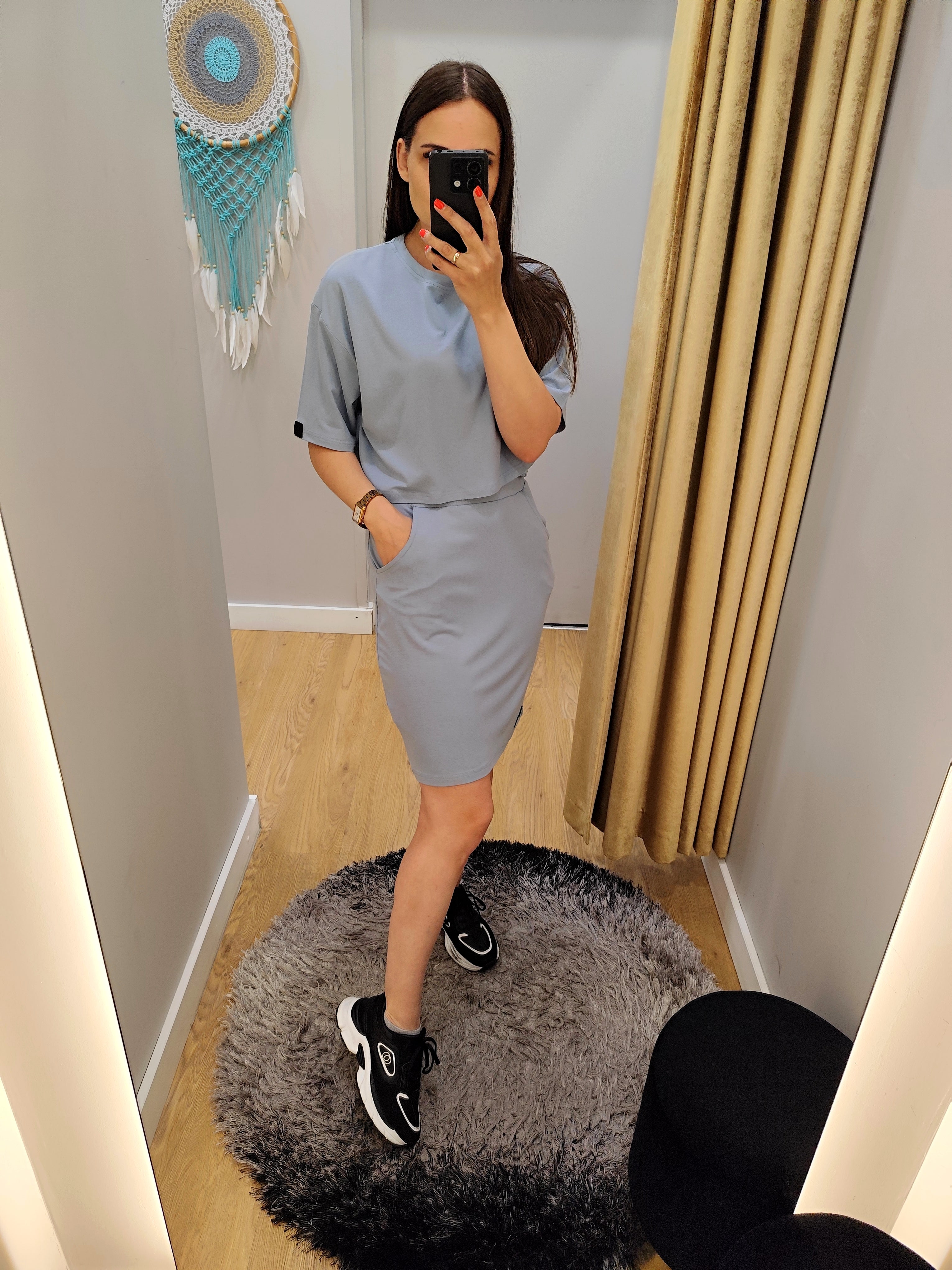 PEPPER mėlynas sijonas moterims