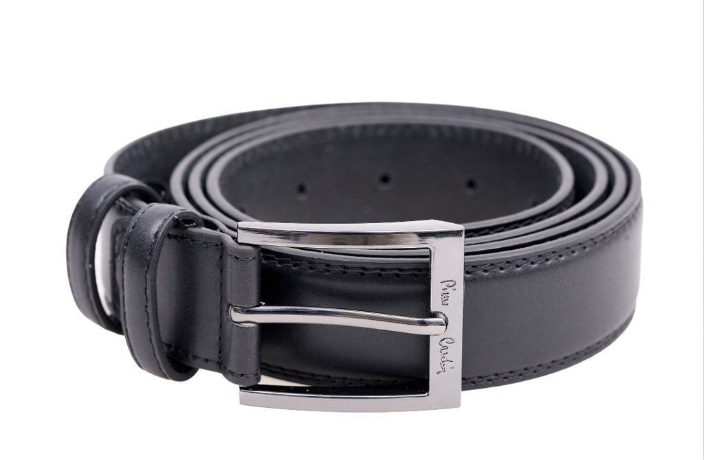 Pierre Cardin black genuine leather belt for men