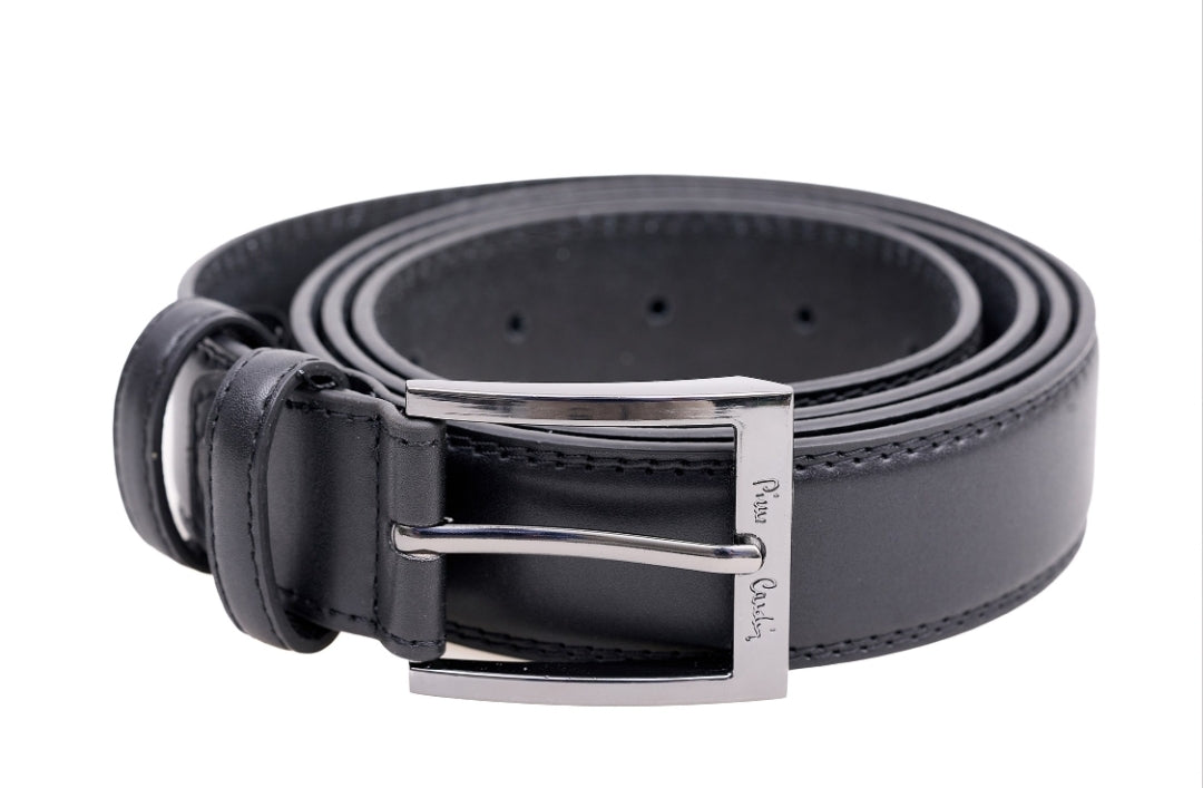Pierre Cardin black genuine leather belt for men