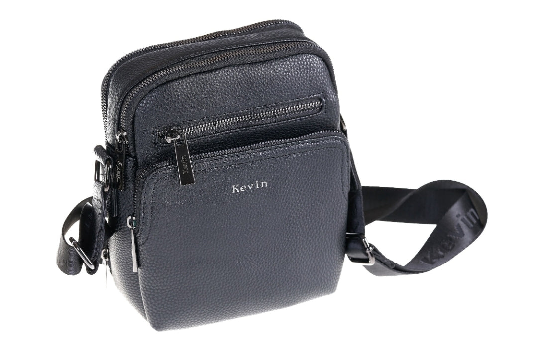 Kevin Jeans black eco leather handbag for men