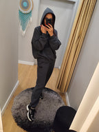 PEPPER UNISEX Magic Dark Grey kelnės su pukeliu