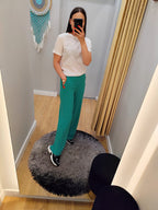 PEPPER hippie blue platėjančios kelnės moterims