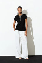 LUMINA juodi marškinėliai moterims