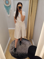 GIOYA & Co Cream White šortai moterims