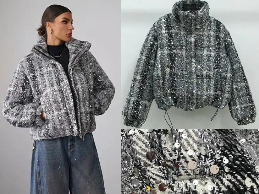 ALTAMIRA gray bomber jacket for women