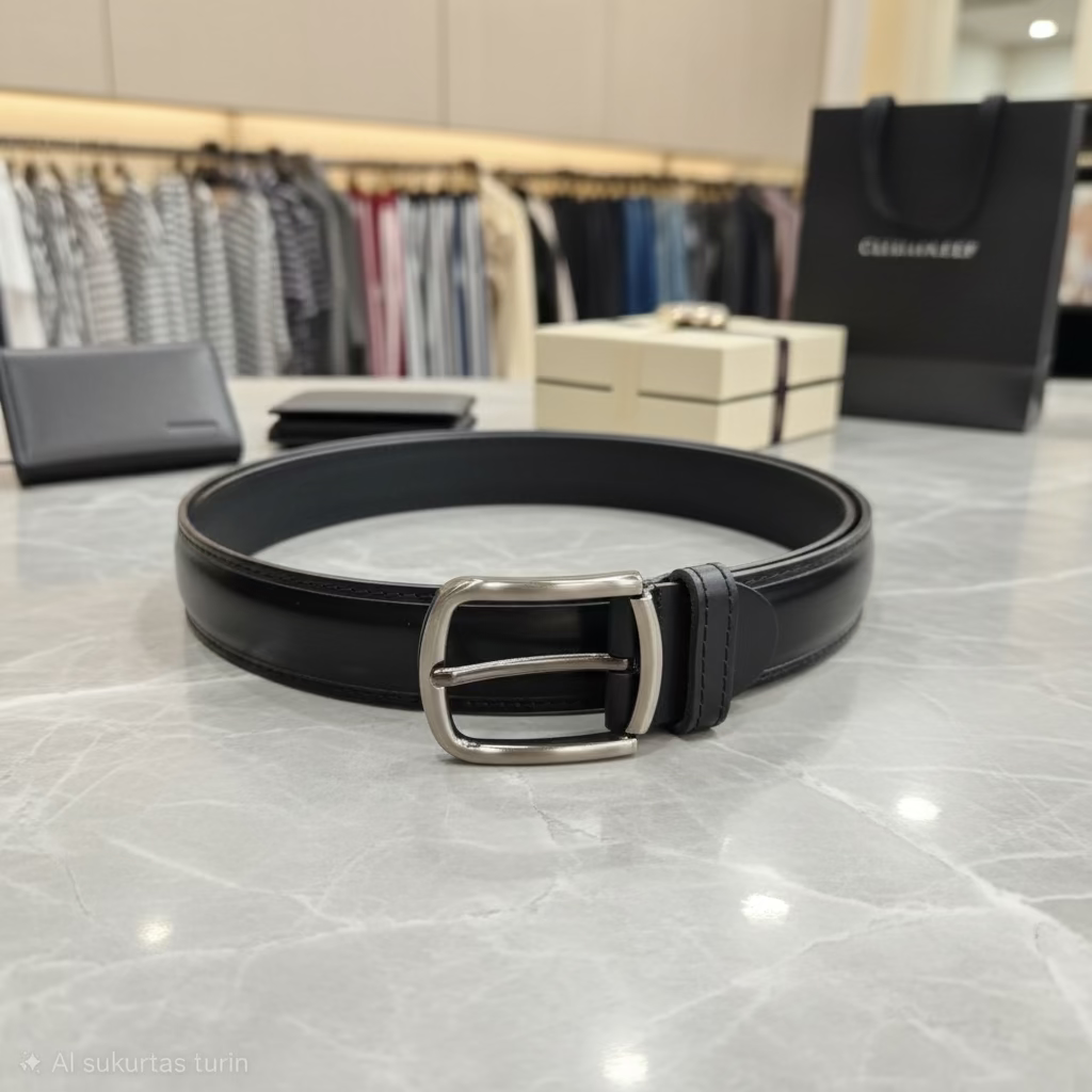 ANTONIO BASILE juodas diržas vyrams