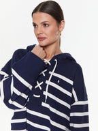 Polo Ralph Lauren striped sweater for women with fluff
