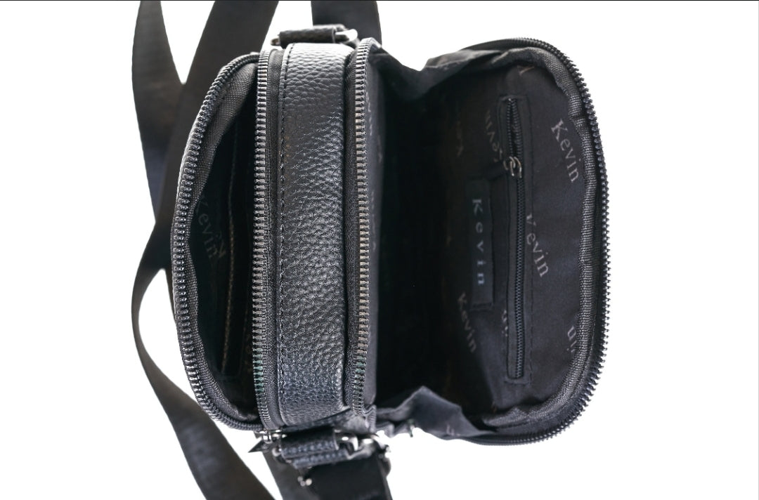 Kevin Jeans black eco leather handbag for men
