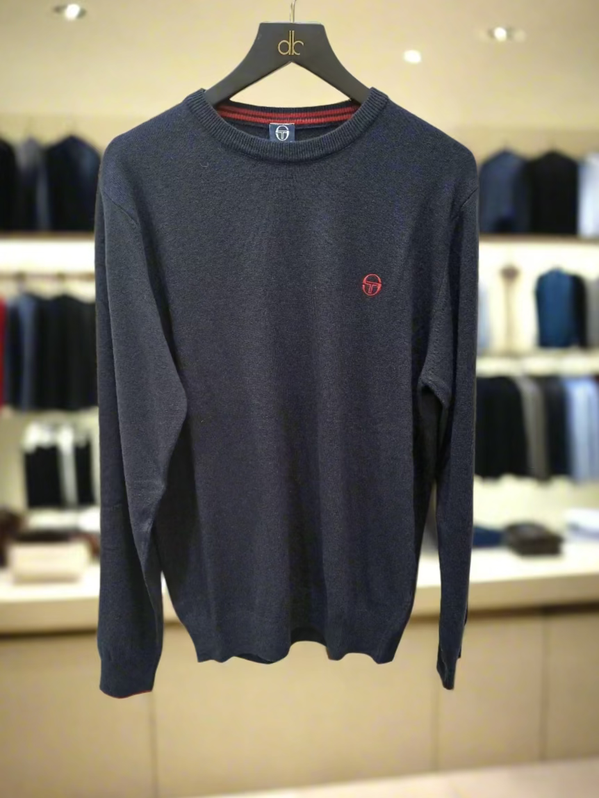 SERGIO TACCHINI mėlynas megztinis vyrams