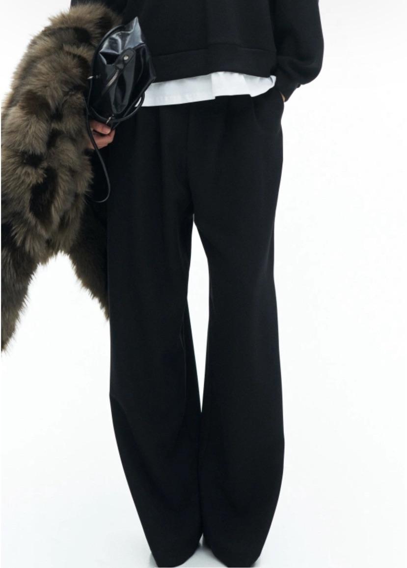 LUMINA juodos laisvalaikio kelnės moterims