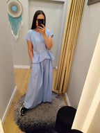 ALTAMIRA blue blouse for women