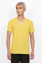 ARMANI Exchange geltoni marškinėliai vyrams