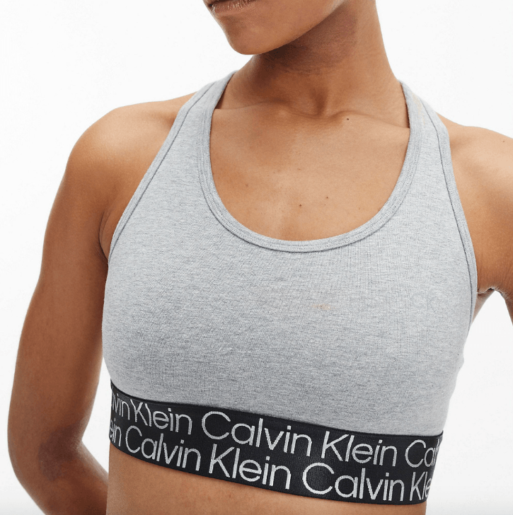 Calvin Klein Pilka sportinė liemenėlė