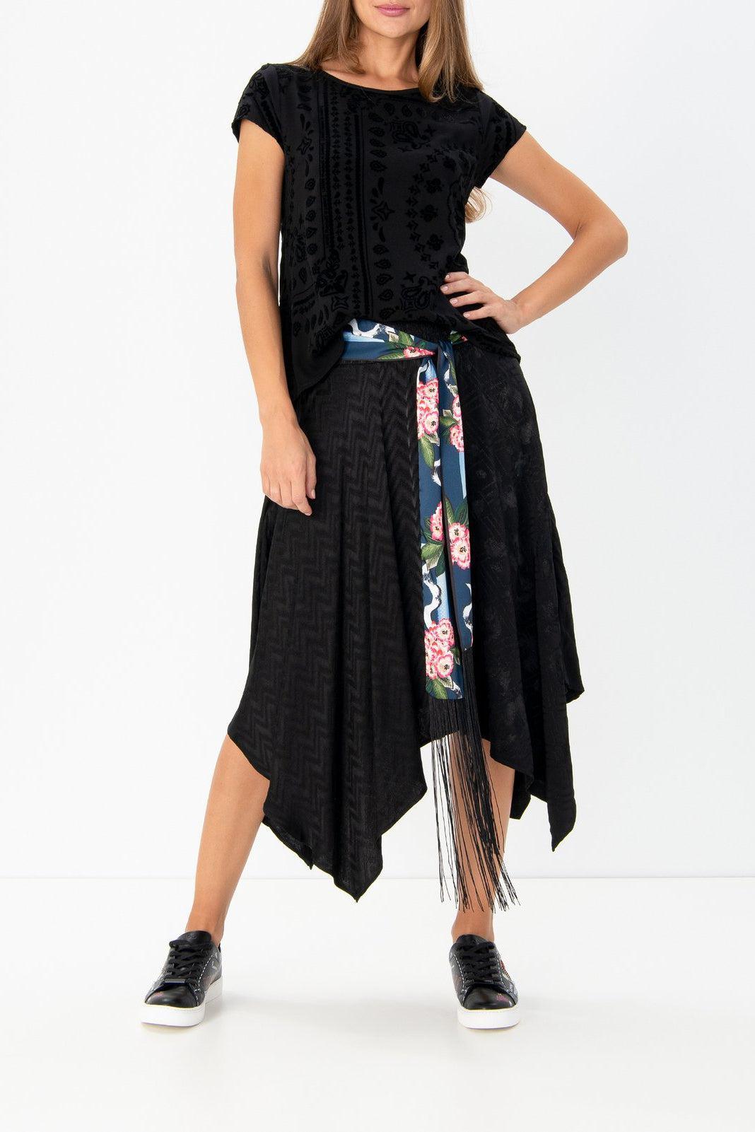 DESIGUAL raštuotas ilgas sijonas